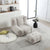 Fluffy bean bag chair Super soft couch chair with memory foam and footstool Indoor modern focus bean bag chair