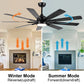 Mordern Farmhouse 62 In Black Ceiling Fan with Smart App and Remote Control