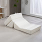 Folding Sofa Bed Couch Unfold for comfortable nap Modular Play Couch for Living Room The office Room Playroom White color