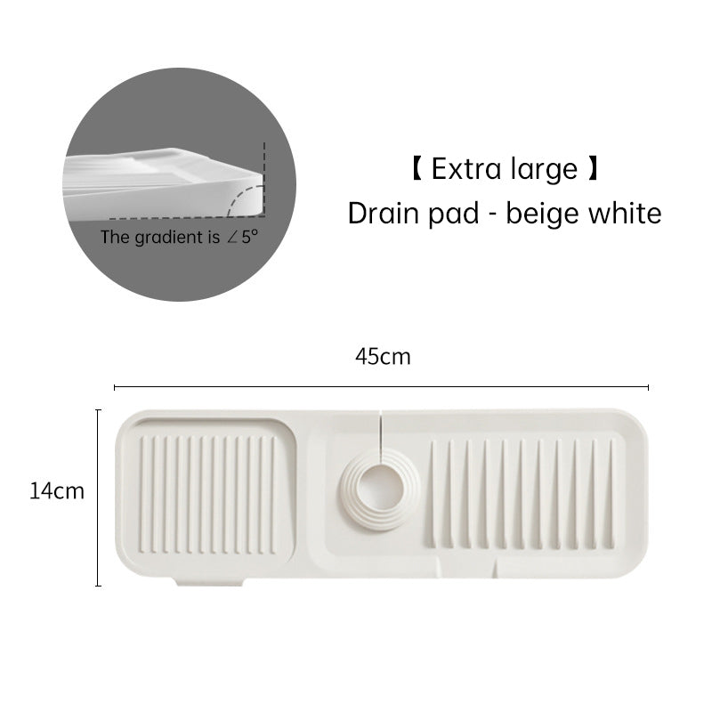 Silicone Drain Pad Faucet Drain Pad Kitchen Countertop Sink Drain Splash Proof Device