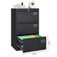 Filing Cabinet Lateral File Cabinet 3 Drawer Blcak Locking Metal File Cabinets Three Drawer