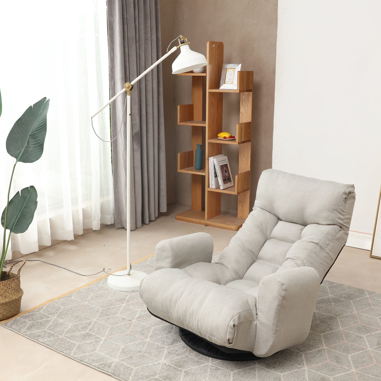 Sillón lounge ajustable, diseño cómodo y versátil para relajarse en salas de estar