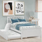 Twin size Platform Bed with Trundle White