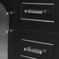 Bathroom Vanity with Sink, Bathroom Vanity Cabinet with Two Drawers and Door, Adjustable Shelf, Solid Wood and MDF, Black