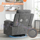 270 degree rotating electric lounge chair with Bluetooth speaker, LED light, telescopic foot pedal adjustable backrest DG