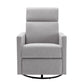 Modern Upholstered Rocker Nursery Chair Plush Seating Glider Swivel Recliner Chair Gray