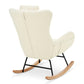 Rocking Chair - with rubber leg and cashmere fabric suitable for living room and bedroom