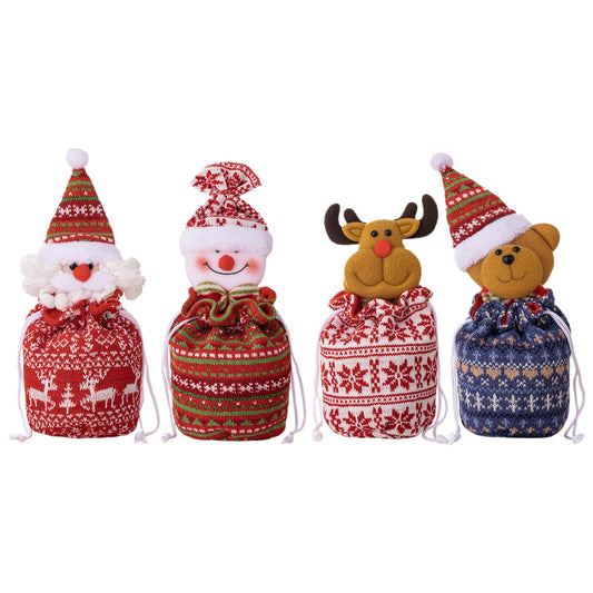 Knitted Apple Ornament Bag – Festive Décor