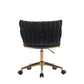 Office desks and chairs, with adjustable wheels and cushioned office desks and chairs that conform to ergonomics (black)