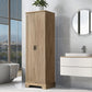 Storage Cabinet with Two Doors for Bathroom, Office, Adjustable Shelf, MDF Board, Brown