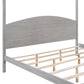 King Size Canopy Platform Bed with Headboard and Support Legs, Grey Wash