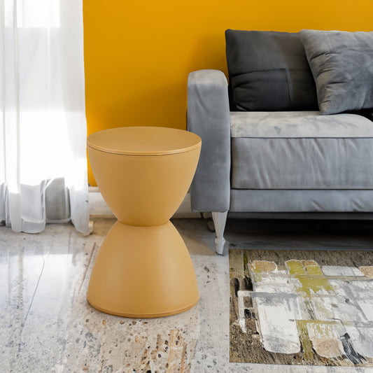 Mustard Yellow Modern Accent Stool