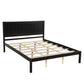 Platform Bed Frame with Headboard, Wood Slat Support, No Box Spring Needed, Queen Size in Espresso