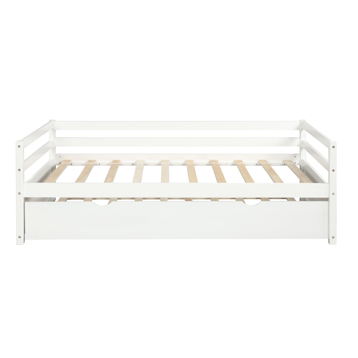 Daybed with Trundle Frame Set Twin Size White