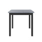 Juego de mesa de comedor de 5 piezas TOPMAX, mesa cuadrada de madera con 4 sillas altas con cojines suaves, color negro