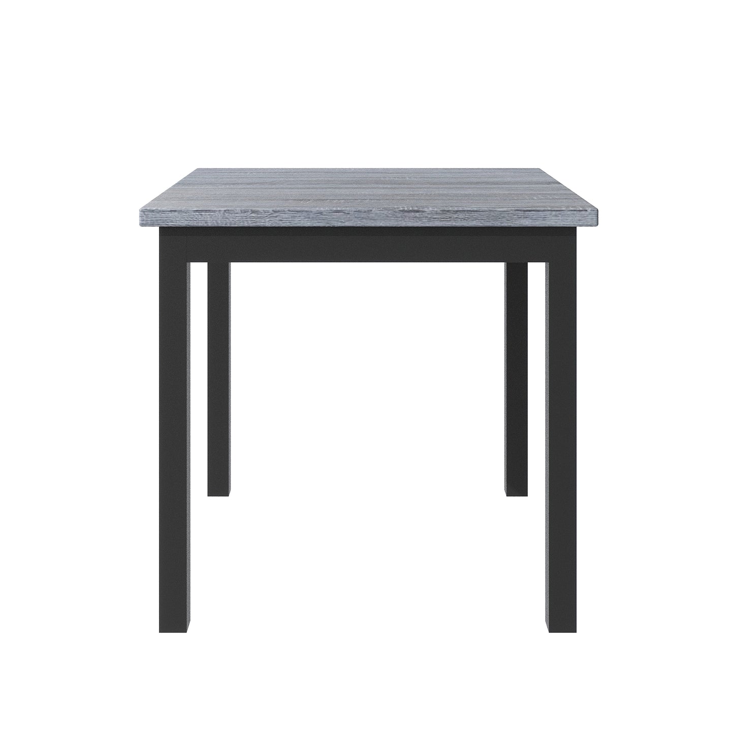 Juego de mesa de comedor de 5 piezas TOPMAX, mesa cuadrada de madera con 4 sillas altas con cojines suaves, color negro