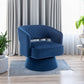 Swivel Barrel Chair, Velvet Accent Armchair 360 Degree Swivel Club Chair for Living Room Bedroom Reception Room