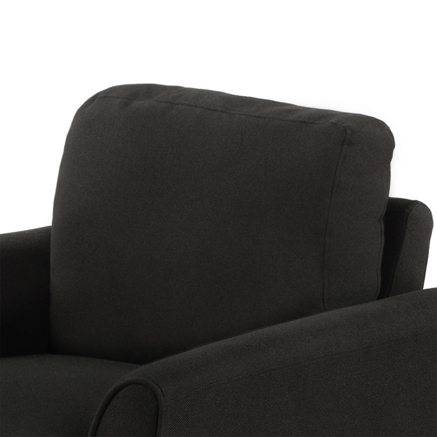 Living Room Armrest Single Sofa, Modern and Comfortable Design in Black Finish