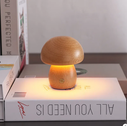 Mushroom lamp, LED charging night light, creative desk lamp, bedroom minimalist touch switch, ambient light, gift