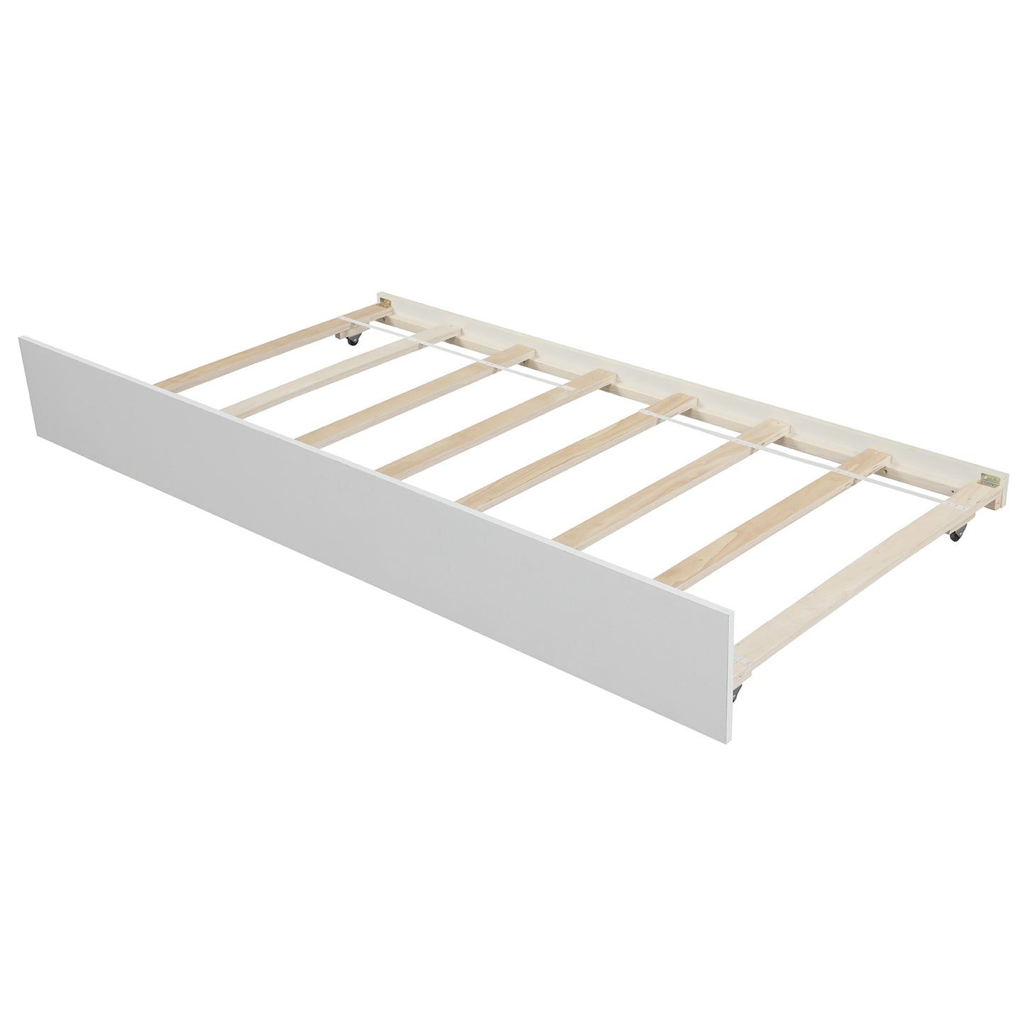 Twin size Platform Bed with Trundle White