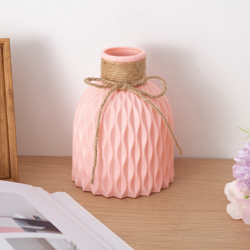 Plastic Vase European Style Home Decoration Vase Anti-ceramic Plastic Unbreakable Wedding Dried Flowers Plants Hydroponic Pots