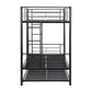 METAL Bunk Bed with trundle Black