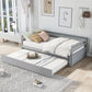 Twin or Double Twin Daybed with Trundle Gray