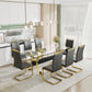 Dining table Modern tempered glass dining table Large modern office desk