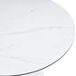 TULIP DINING TABLE Dia 100cm ROUND WHT MARBLE WHT 1pc per ctn