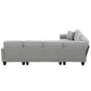 108*85.5" Modern U Shape Sectional Sofa 7 Seat Fabric Sectional Sofa Set