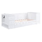 Twin Size Daybed with Storage Arms  Trundle and Charging Station White