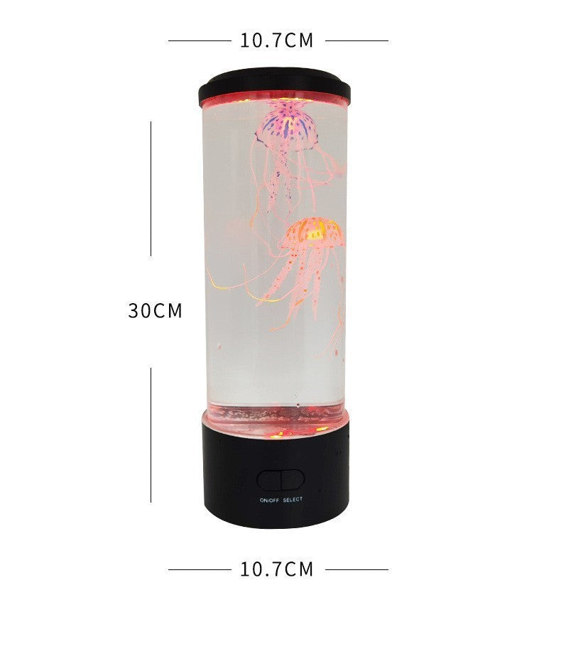 Medium Jellyfish Lamp with USB Plug-In, Colorful LED Night Light for Home Ambiance