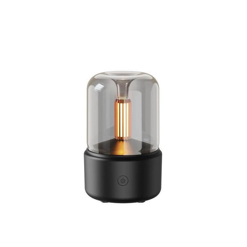 Humidificador de aromaterapia con luz de velas, creativo, con USB, para escritorio