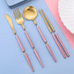 304 stainless steel portable tableware steak knife fork spoon chopsticks detachable folding tableware set