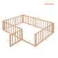 Full Size Wood Daybed Frame with Fence Natural(OLD SKU:WF289662AAM)