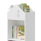 Kids Dollhouse Bookcase with Storage 2-Tier Storage Display Organizer Toddler Bookshelf (White/Gray)