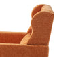 Modern Accent Chair Upholstered Foam Filled Living Room Chairs Comfy Reading Chair Mid Century Modern Chair (Orange)