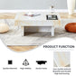 A modern and practical coffee table with imitation marble patterns made of MDF material