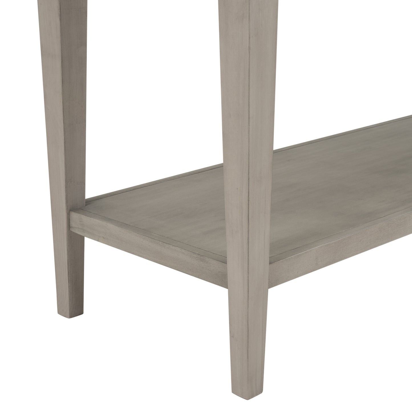 TREXM Classic Retro Style Console Table with Three Top Drawers and Open Style Bottom Shelf (Gray Wash)