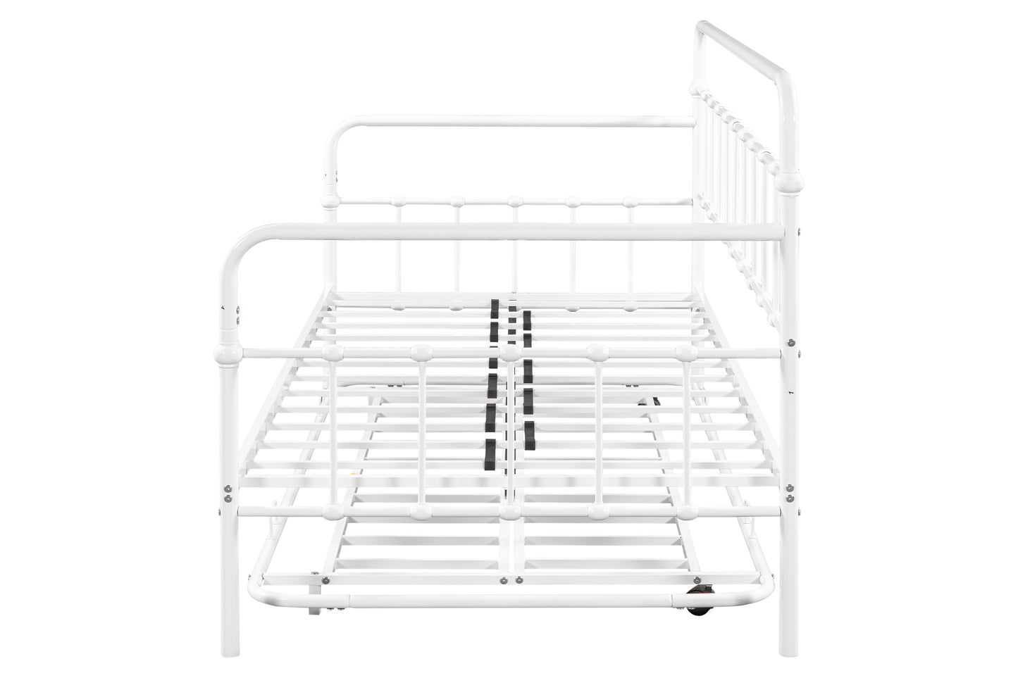 Metal Frame Daybed with trundle（white）