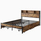 Queen Bed Frame with Storage Headboard and 4 Drawers, Modern Design for Bedrooms