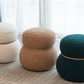 WKJ1Y Light camel snowman stool with plush Grig cushions, playful and cute, suitable for any space