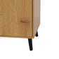 Side Panel Buffet Cabinet with 3 Drawers and 2 Doors, Natural Wood Finish for Kitchens and Dining Rooms