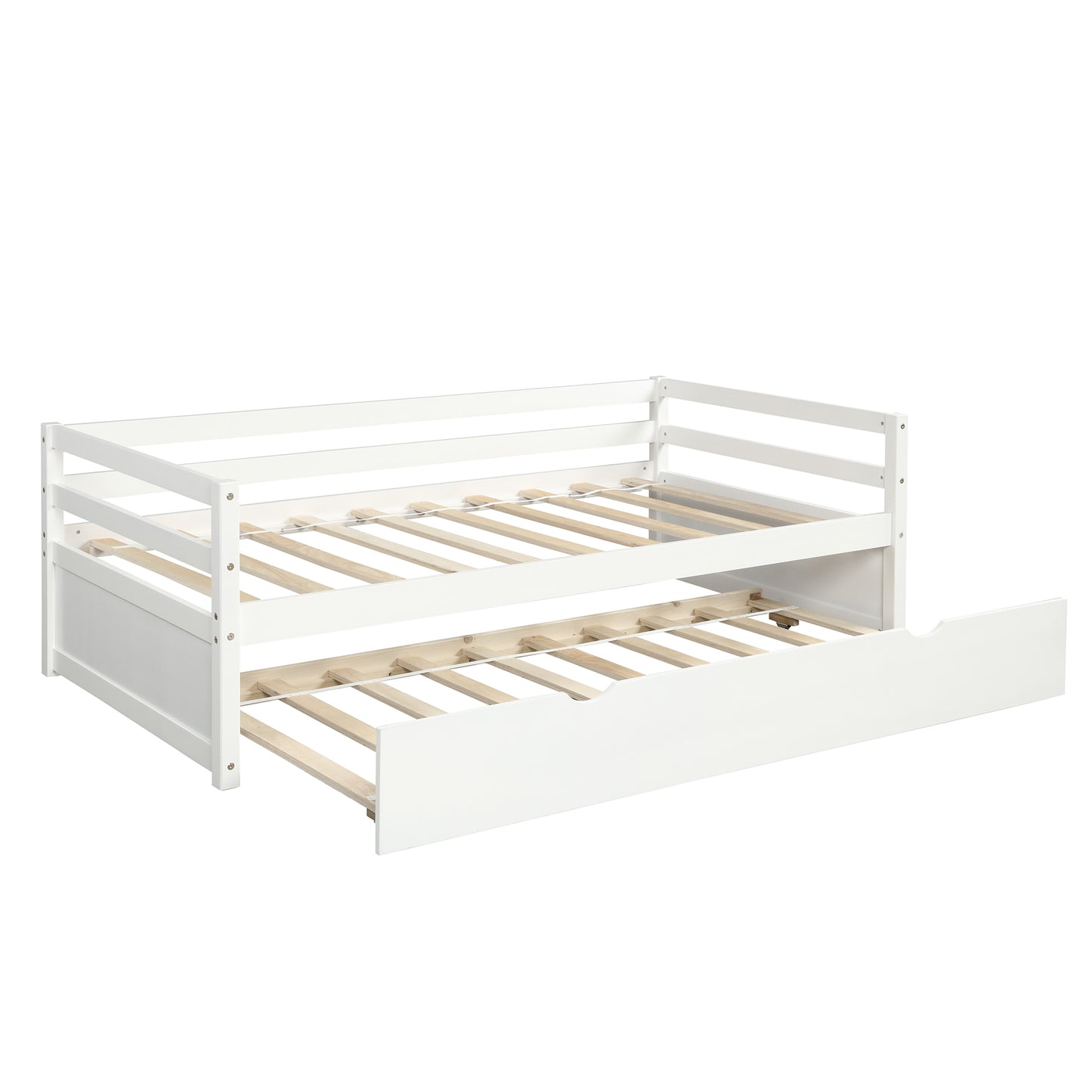 Daybed with Trundle Frame Set Twin Size White