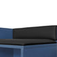 Modern Shoe Storage Bench with Hidden Storage and Upholstered Cushions, Navy Finish