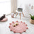 Ins Pure Handmade Style Ball Carpet Woolen Weave Round Floor Mat Bedroom Bedside Bay Window Mat