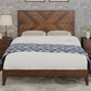 Mid-Century Modern Platform Bed Wood Slat Support with No Box Spring Needed,King Walnut