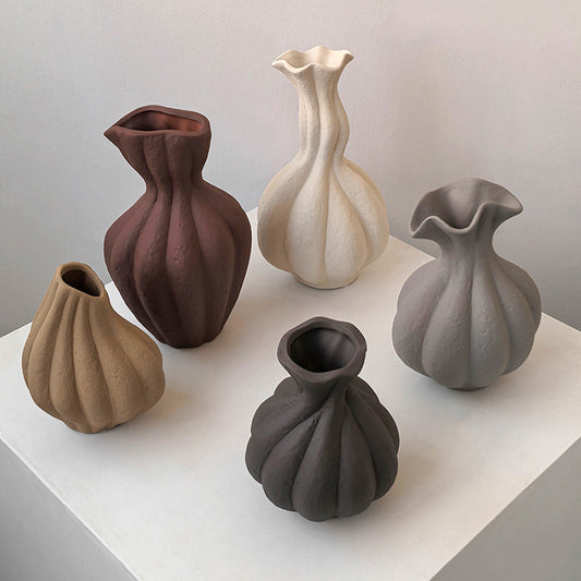 Art ceramic vase living room study TV cabinet flower arrangement decoration ornament