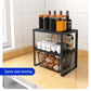 Simple Kitchen Countertop Tiered Shelf Desktop Storage Rack Cabinet Inside The Compartment Shelf