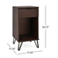 Walnut Tall End Table, Elegant and Functional Design for Living Rooms and Bedrooms